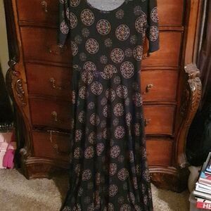 LulaRoe Patterned Maxi Dress sz L